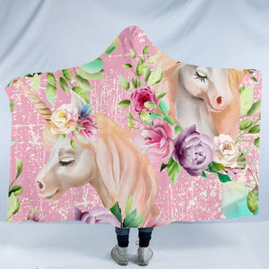 Rosy Unicorns SW0010 Hooded Blanket