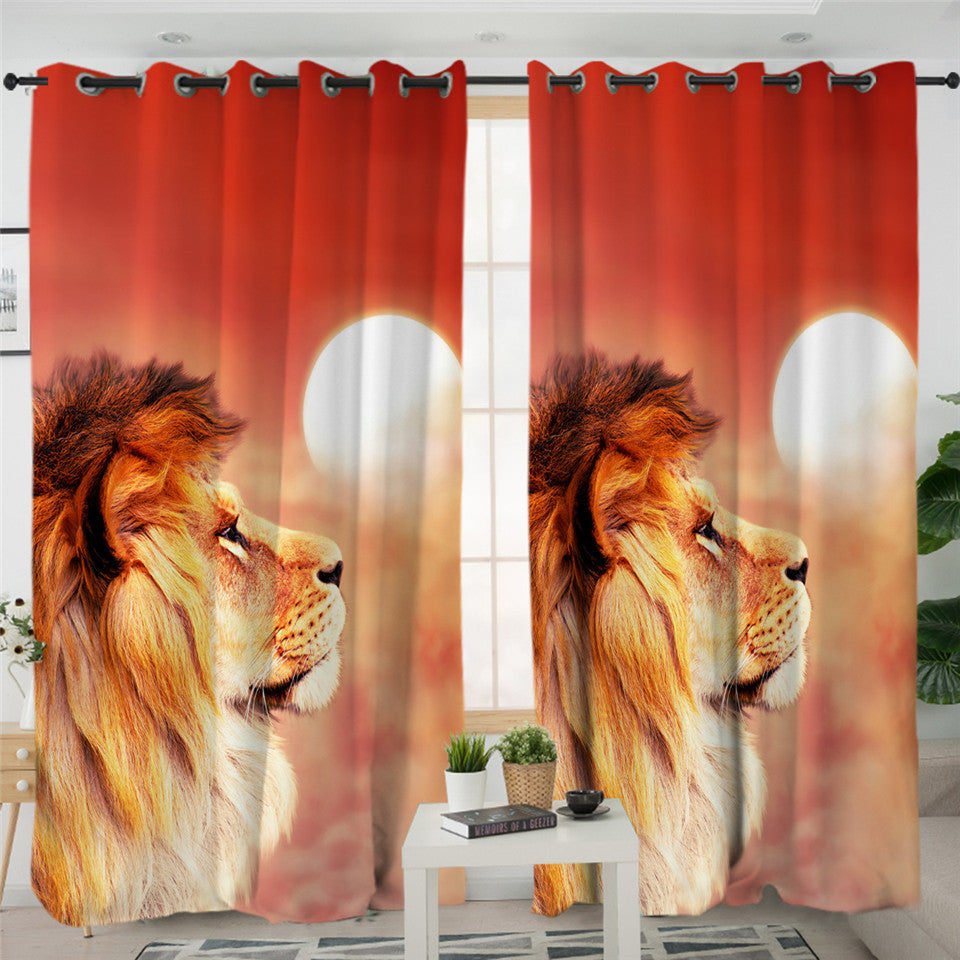 Lion & The Sun 2 Panel Curtains