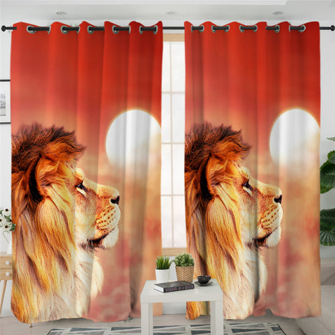 Image of Lion & The Sun 2 Panel Curtains