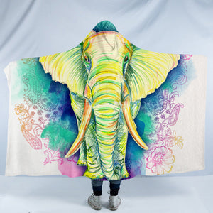 Elephant Painting SW0980 Hooded Blanket