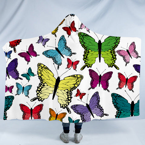 Image of Butterfly Collection SW0023 Hooded Blanket