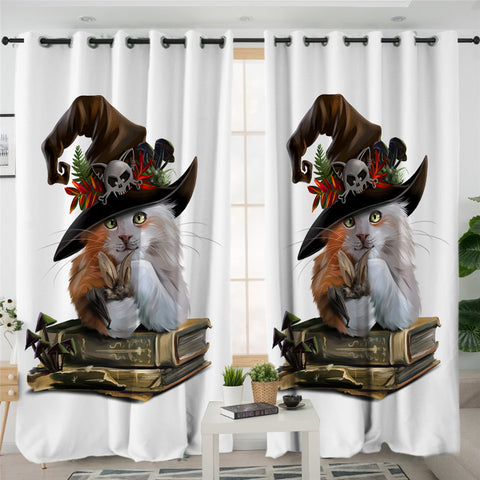 Image of Funny Cat 2 Panel Curtains