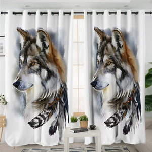 Feather Wolf SWCG2697 2 Panel Curtains