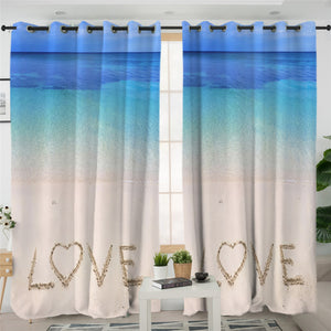 Beach Love SWCG2426 2 Panel Curtains