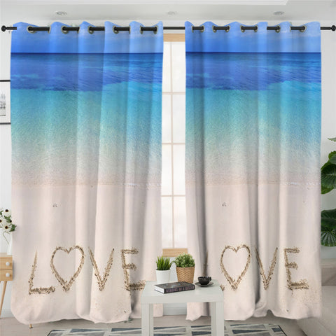 Image of Beach Love SWCG2426 2 Panel Curtains