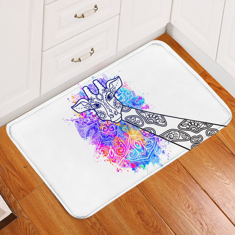 Image of Giraffe Peek Door Mat