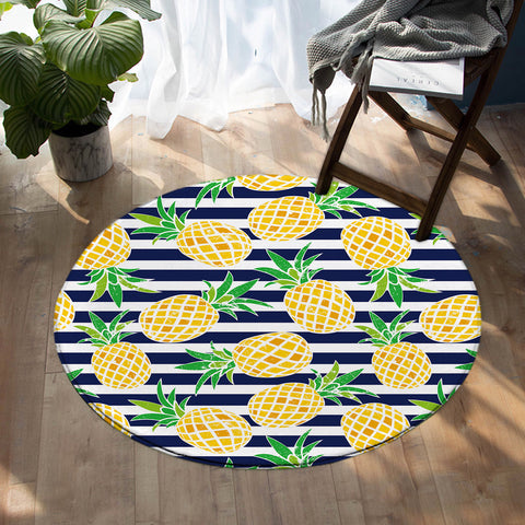 Image of Pineapple Stripes SW0510 Round Rug