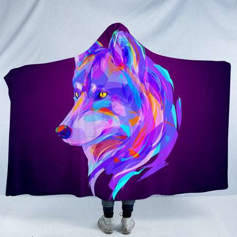 Image of Neon Wolf SW0998 Hooded Blanket