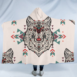 Tribal Wolf Aztec SW0022 Hooded Blanket