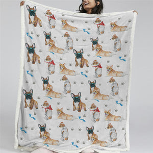 Kid Dog Themed Sherpa Fleece Blanket - Beddingify