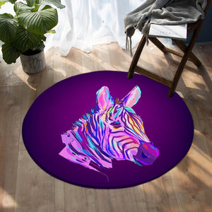 Neon Zebra SW0997 Round Rug