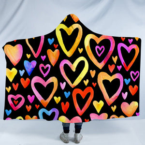 Hearts SW1379 Hooded Blanket