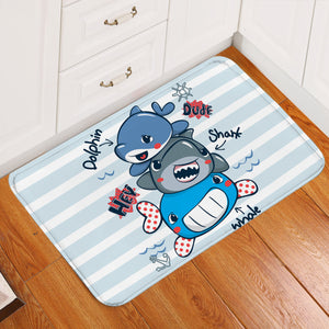 Deep Ocean Dudes Door Mat