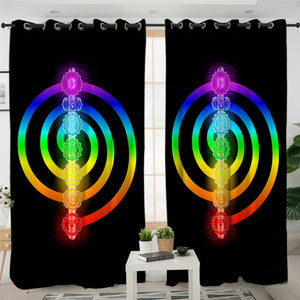 Seven Chakra 2 Panel Curtains