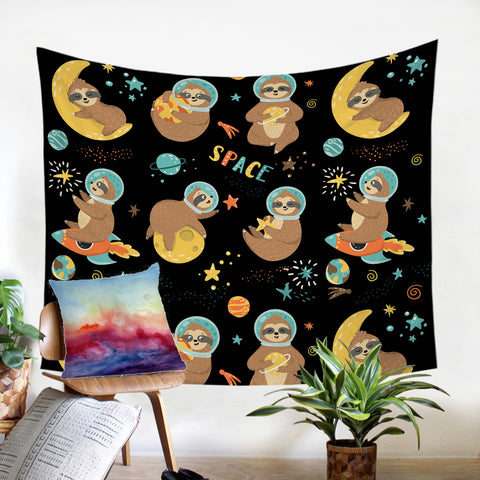 Image of Space Sloth SW1119 Tapestry