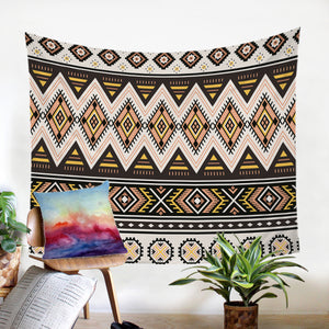 Geometric Brown Lines SW1199 Tapestry