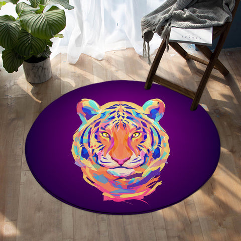 Image of Neon Tiger SW0996 Round Rug