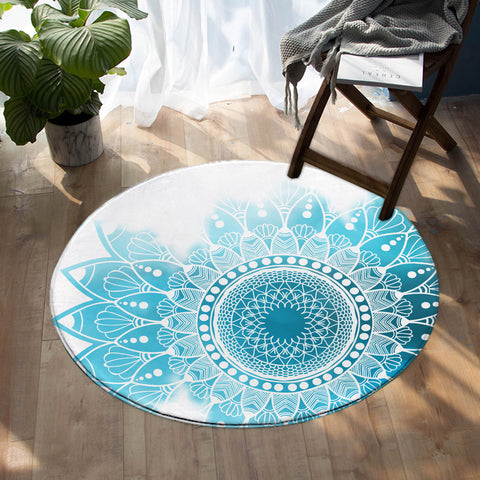 Image of Aqua Mandala SW1107 Round Rug