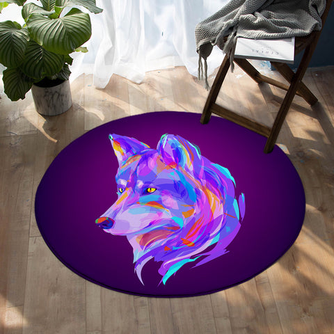 Image of Neon Wolf SW0998 Round Rug