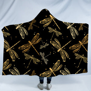 Golden Dragonflies SW1006 Hooded Blanket