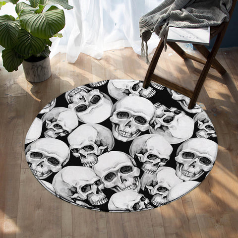 Image of Skull Patterns SW1166 Round Rug