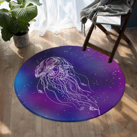 Image of See-through Jelllyfish SW0289 Round Rug