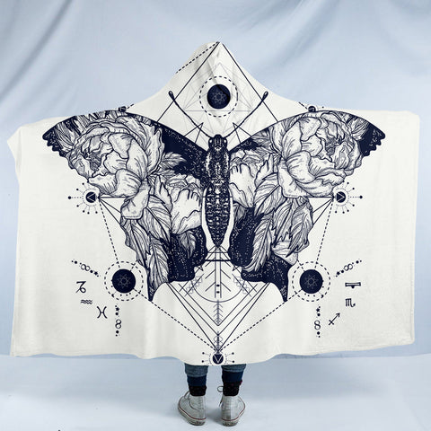 Image of Golden Ratio Butterfly SW0092 Hooded Blanket