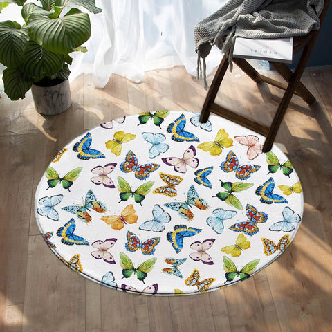 Image of Butterfly Season SW0853 Round Rug