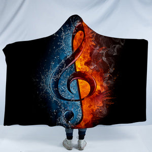 Treble Clef SW1370 Hooded Blanket