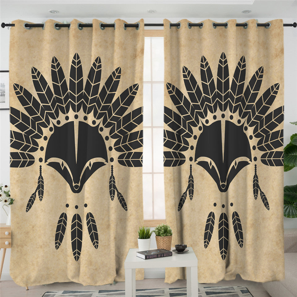 Tribal Fox 2 Panel Curtains
