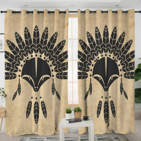 Image of Tribal Fox 2 Panel Curtains