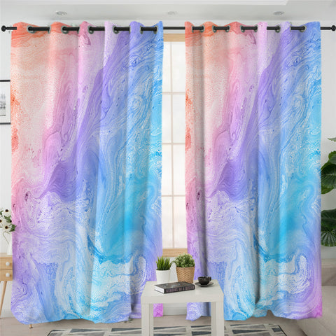 Image of Abstract Marble 2 Panel Curtains
