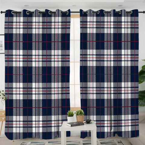 Image of Plaid Style 2 Panel Curtains