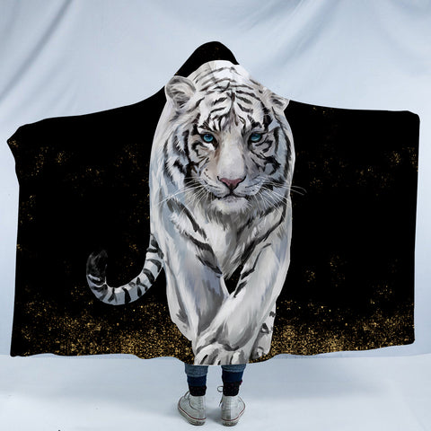 Image of 3D White Tiger SW0031 Hooded Blanket