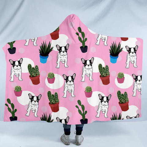 Image of Pet Dogs & Plants SW0513 Hooded Blanket