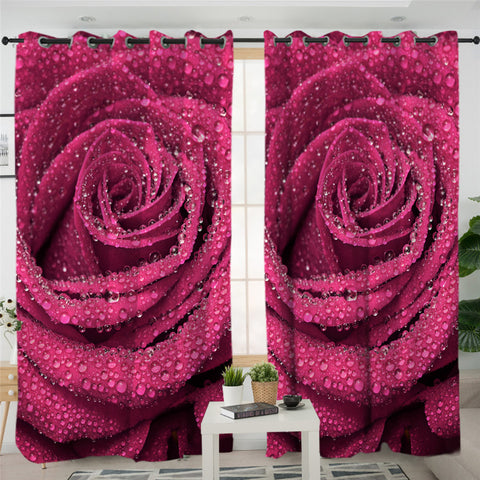 Image of Spiral Rose 2 Panel Curtains