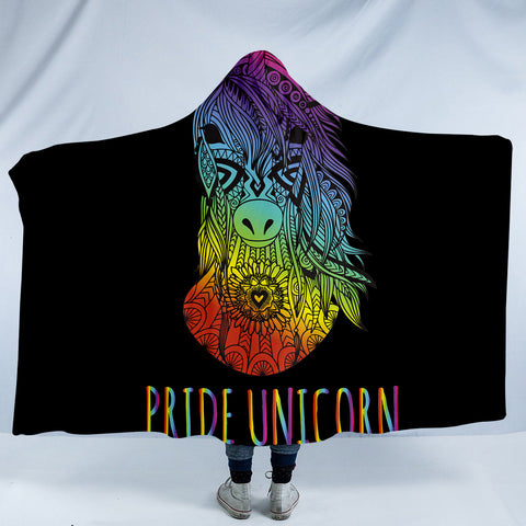 Image of Pride Unicorn SW0060 Hooded Blanket