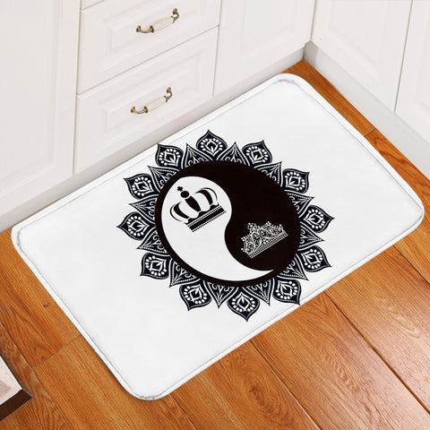 Image of Yin Yang Crowns Door Mat