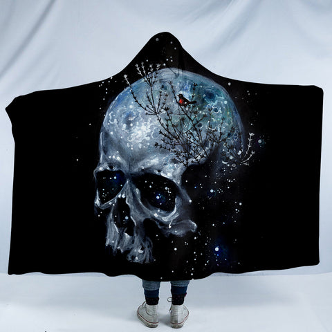 Image of Hollow Skull SW0991 Hooded Blanket
