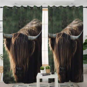Wild Cow 2 Panel Curtains
