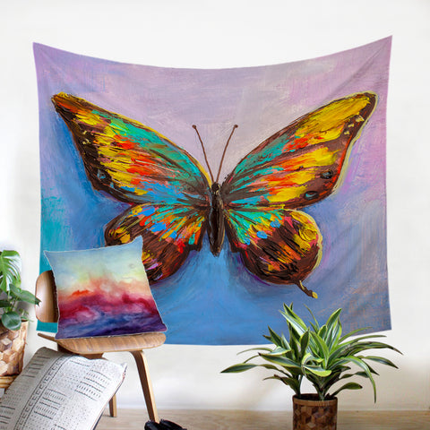 Image of Multicolored Butterfly SW1181 Tapestry