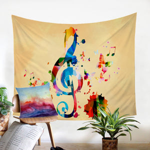 Colorful Treble Clef SW1374 Tapestry