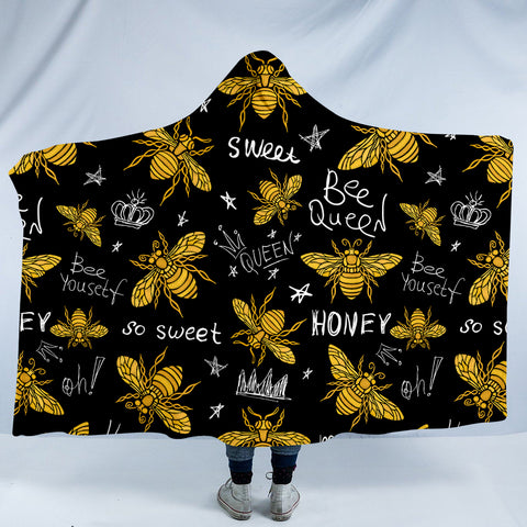 Image of Bee Hiverachy SW0529 Hooded Blanket