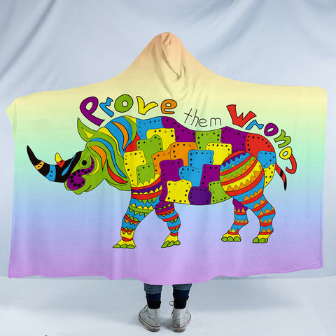 Image of Stylized Rhino SW0859 Hooded Blanket