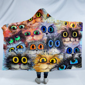 Cat Eyes SW0096 Hooded Blanket