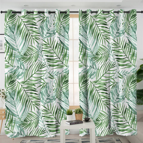 Image of Leaves In Harmony 2 Panel Curtains