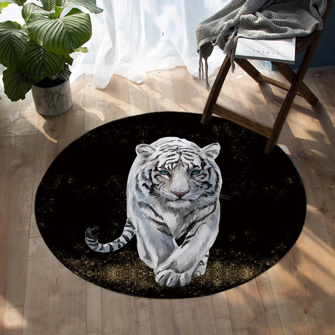 Image of White Tiger SW0031 Round Rug