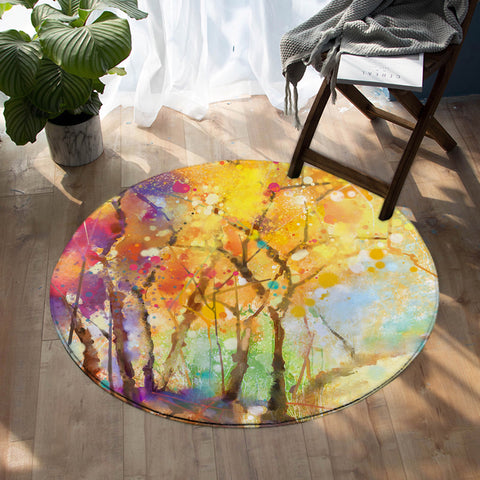 Image of Fall Forest SW0858 Round Rug