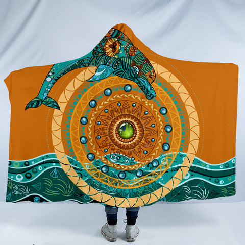 Image of Jumping Dolphin SW1399 Hooded Blanket