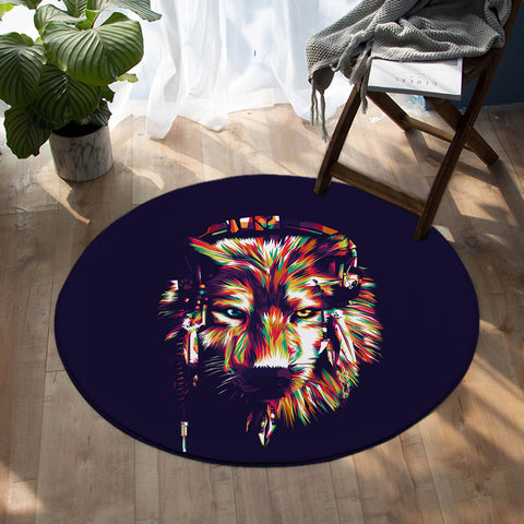 Image of Pixie Wolf SW0469 Round Rug